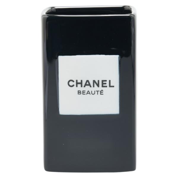 CHANEL ブラシスタンド ペン立て 陶器 ノベルティ シャネル　新品未使用 CHANEL シャネル ロゴ ノベルティ ブラシスタンド ペン立て