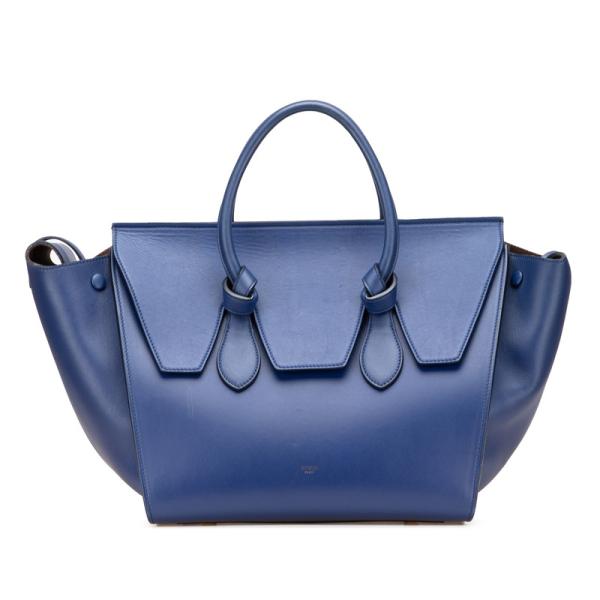 CELINE（セリーヌ） タイバッグ ハンドバッグ ブルー レザー