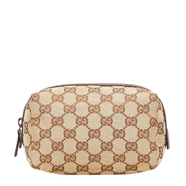GUCCI ベージュキャンバスポーチ GUCCI グッチ ポーチ 化粧ポーチ レディース メンズ GG