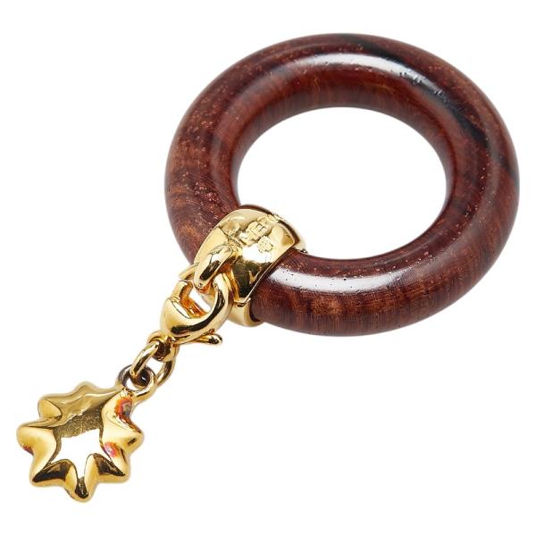 エルメス 星を巡る旅展 スカーフリング ブラウン ゴールド ウッド メッキ レディース HERMES 【中古】 エルメス 星を巡る旅展 スカーフリング ブラウン ゴールド ウッド