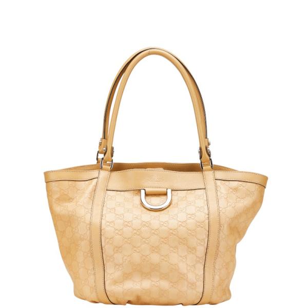 GUCCI マイクログッチシマ トートバッグ レザー ベージュ A15 GUCCI グッチ グッチシマ トートバッグ 211982 ベージュ レザー