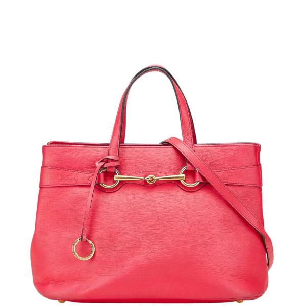 GUCCI ホースビット チェーン レザー バッグ ピンク GUCCI グッチ ホースビット トートバッグ ショルダーバッグ 2WAY