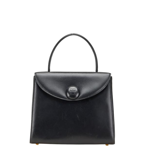 ジバンシー ロゴ ハンドバッグ ブラック レザー レディース Givenchy