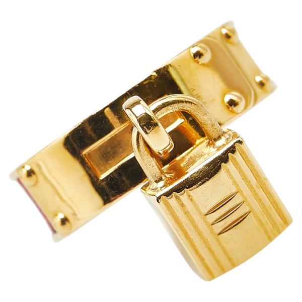 HERMES エルメス スカーフリング ケリー カデナ ゴールド リザード 美品 HERMES 美品 エルメス ケリー カデナ リザード スカーフリング