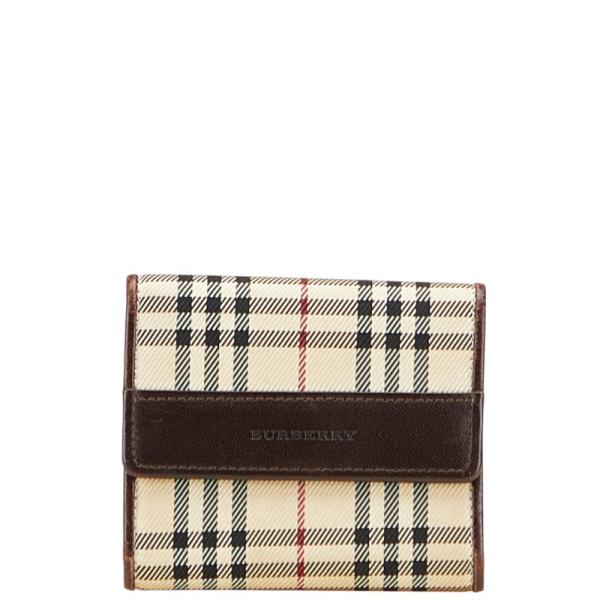 未使用品　BURBERRY LONDON 二つ折り財布　ノバチェック　ブラウン 楽天市場】【未使用品】【財布】BURBERRY バーバリー ノバチェック 2