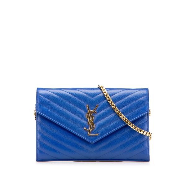 ⭐️未使用級⭐️　サンローラン　YSL　カサンドラ　フルジップウォレット　レザー ASUS サンローラン YSLロゴ カサンドラ チェーン ショルダー