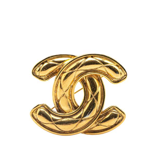 シャネル マトラッセ ココマーク ブローチ メッキ レディース CHANEL