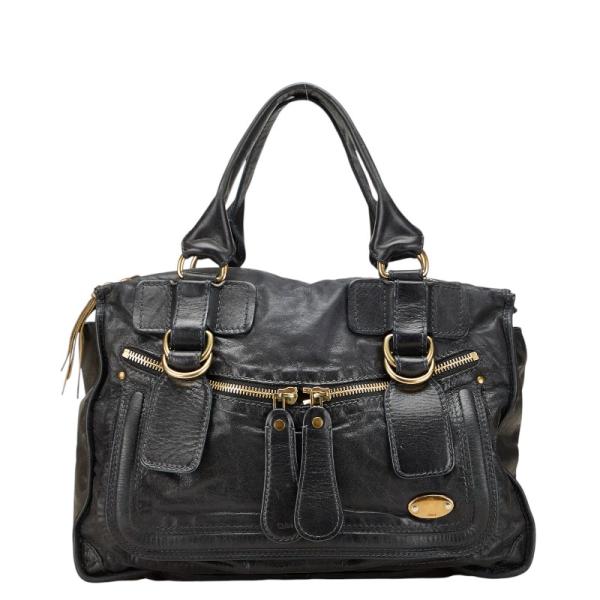 Chloe（クロエ） ベイ ハンドバッグ ブラック レザー レディース