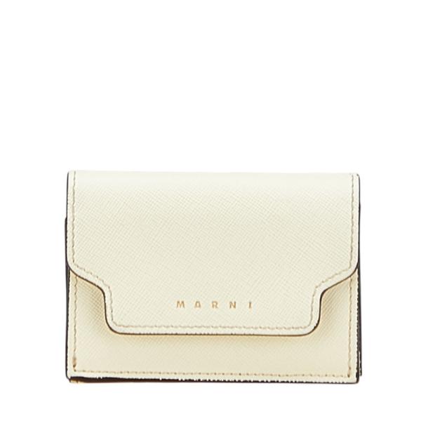 新品未使用 MARNI 三つ折り財布 ホワイト MARNI（マルニ） 三つ折り財布 コンパクトウォレット オフホワイト