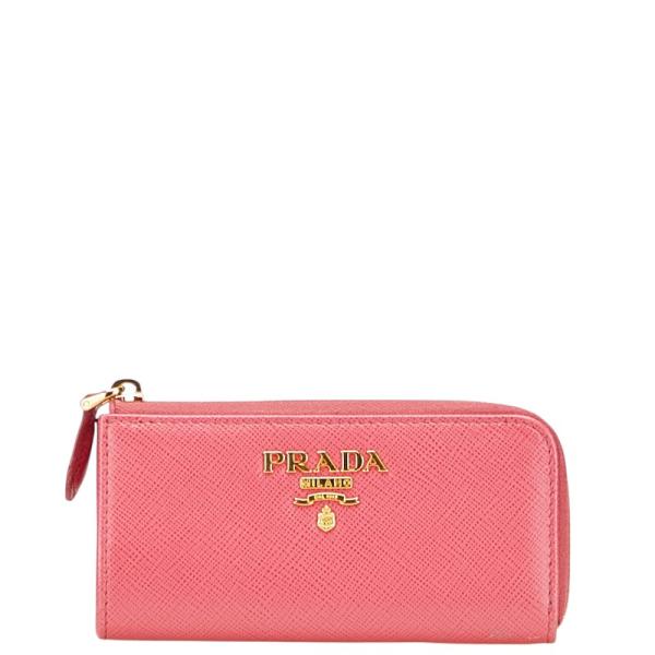 PRADA ピンク キーケース フラップ付き PRADA プラダ キーケース L字ファスナー 1PP026 ピンク レザー