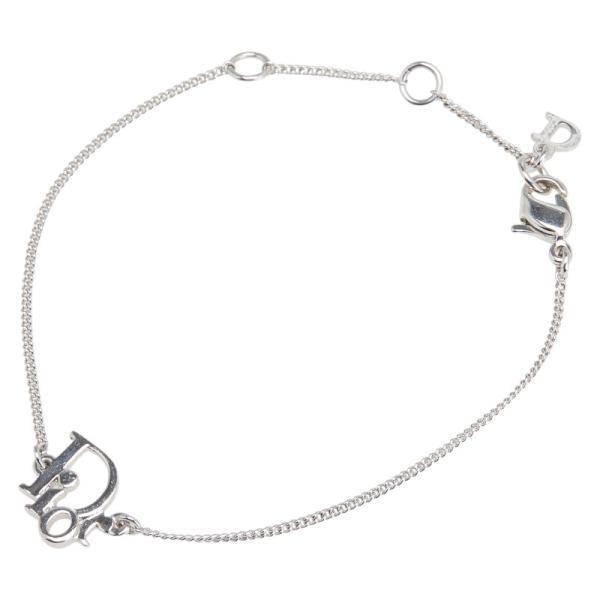 ディオール Diorロゴ チェーン ブレスレット シルバー メタル