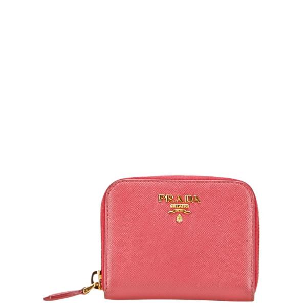 プラダ ケース 1M0268 ピンク レザー レディース PRADA 【中古】 PRADA（プラダ） コインケース 1M0268 ピンク レザー レディース