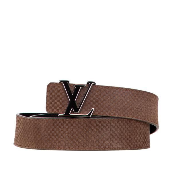 LOUIS VUITTON レザーベルト ブラック 95/38 Louis Vuitton ブラック ベルト95/38 LOUIS VUITTON Mens