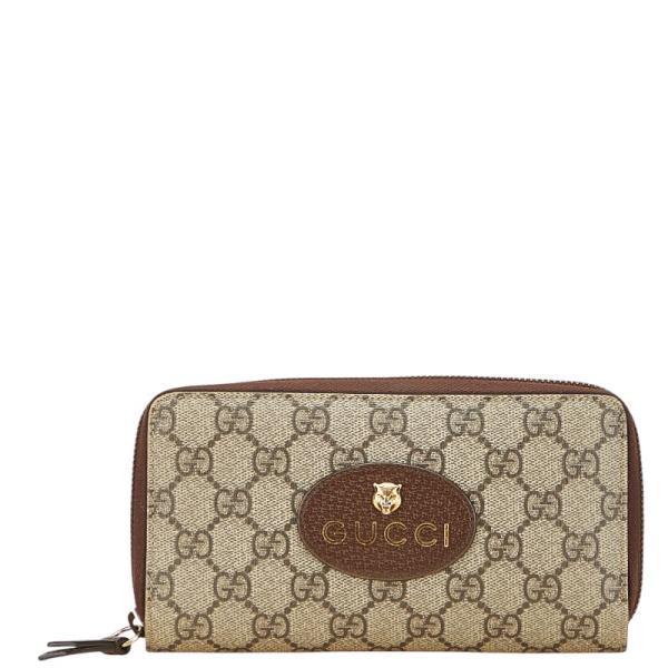 GUCCI（グッチ） GGスプリーム 長財布 473953 ベージュ ブラウン PVC