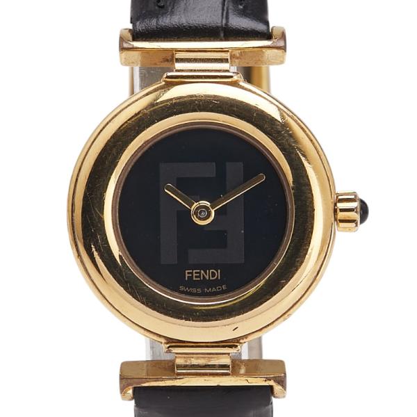 FENDI フェンディ FFロゴ ベルト(社外品) 腕時計 320L クオーツ  
