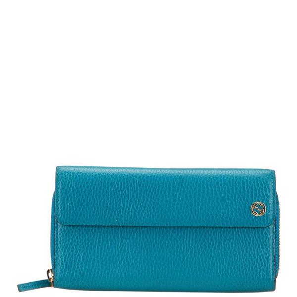GUCCI グッチ インターロッキングG 長財布 449397 ターコイズ