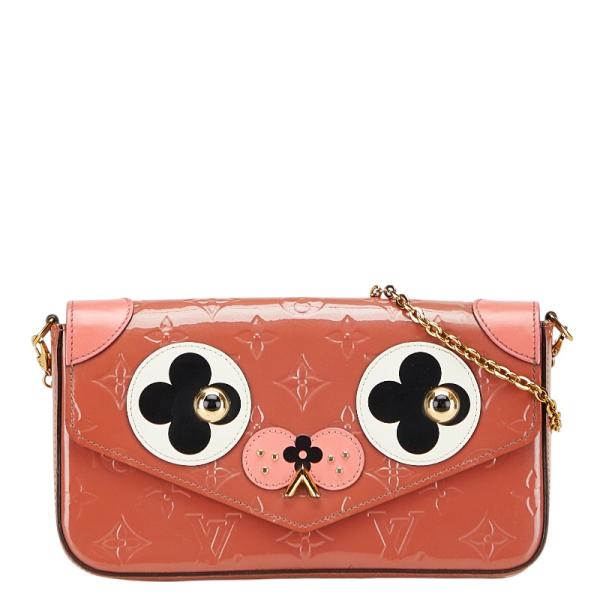 ルイ ヴィトン モノグラム ヴェルニ ポシェット フェリーチェ ドッグ 犬 チェーンウォレット  ポシェット M62767 LOUIS VUITTON 【中古】 LOUIS VUITTON（ルイ・ヴィトン） ルイ ヴィトン モノグラム ヴェルニ