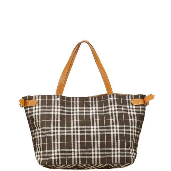 【美品】バーバリーブルーレーベル トートバッグ ノバチェック キャンバス ピンク バーバリーブルーレーベル トートバッグ ノバチェック ピンク