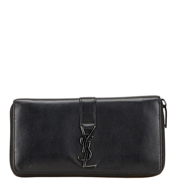 YSL ブラックレザー 長財布 YSL ブラックレザー長財布