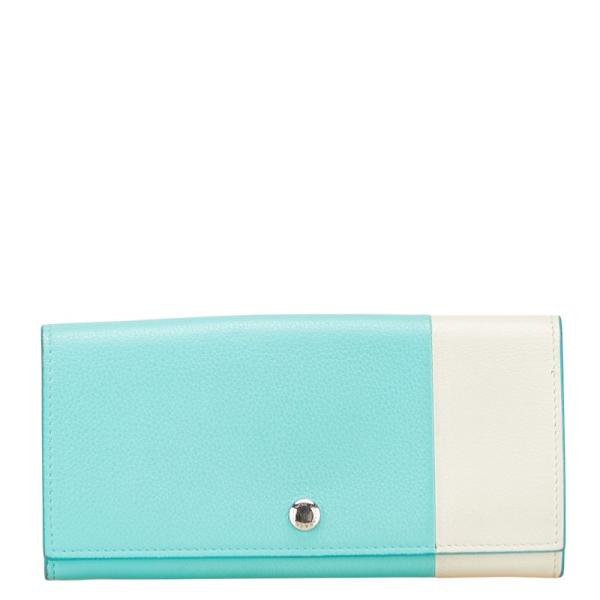 TIFFANY&Co.（ティファニー） バイカラー 長財布 ティファニーブルー