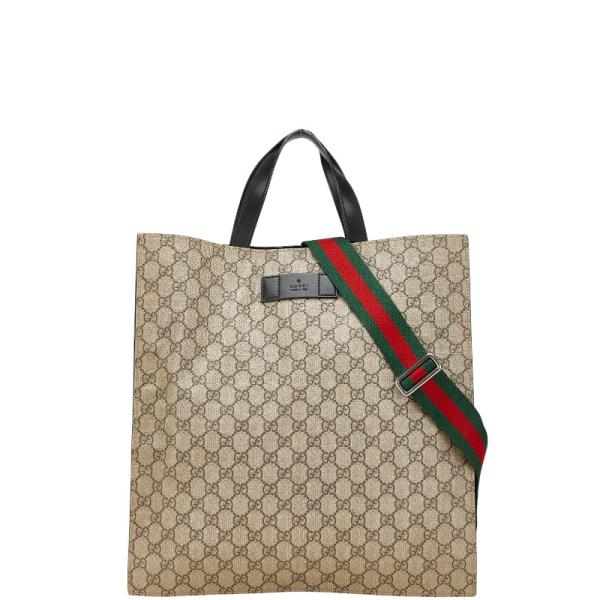 GUCCI トートバッグ ベージュ/ブラック GUCCI トートバッグ ベージュ/ブラック