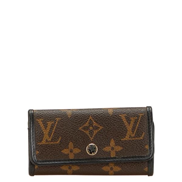 ルイ ヴィトン モノグラムマカサー ミュルティクレ6 キーケース 6連 M60165 ブラウン ブラック PVC レザー LOUIS VUITTON 【中古】 LOUIS VUITTON（ルイ・ヴィトン） ルイ ヴィトン モノグラムマカサー