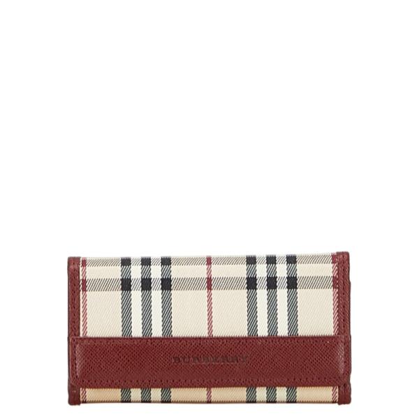 【未使用/付属品あり】BURBERRY キーケース 6連 ノバチェック レザー 新品未使用】BURBERRY キーケース 6連 ノバチェック 箱付き レザー