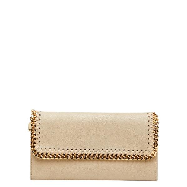 【新品未使用】 STELLA McCARTNEY ベージュ 長財布 箱付き ステラマッカートニー ファラベラ 長財布 ベージュ ポリエステル