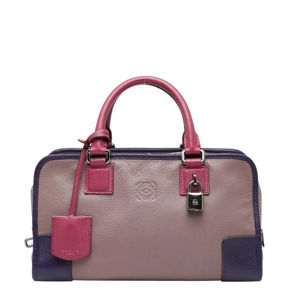 LOEWE ロエベ  アマソナ アナグラム  パープル LOEWE（ロエベ） アナグラム アマソナ28 ハンドバッグ パープル ピンク
