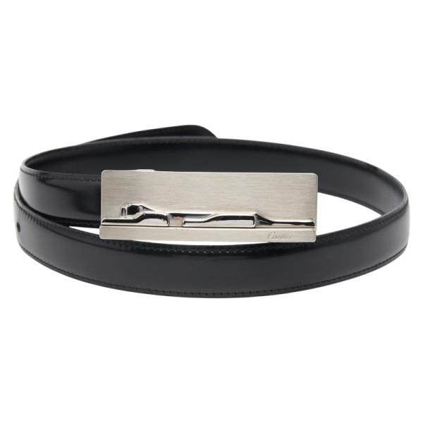 Cartier  パンテールバックル リバーシブル ベルト  ⭐︎美品⭐︎ Cartier（カルティエ） パンテール ベルト ブラック シルバー レザー