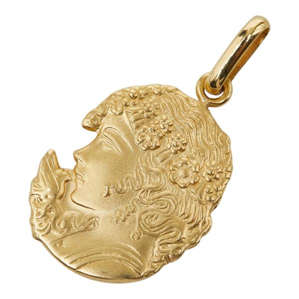 K18YG イエローゴールド 女神 ペンダントトップ レディース 中古