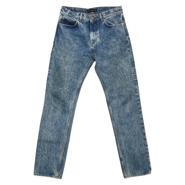 ヴェルサーチェ デニムパンツ サイズ:33 ブルー コットン レディース VERSACE 【中古】 ヴェルサーチェ デニムパンツ サイズ:33 ブルー コットン レディース
