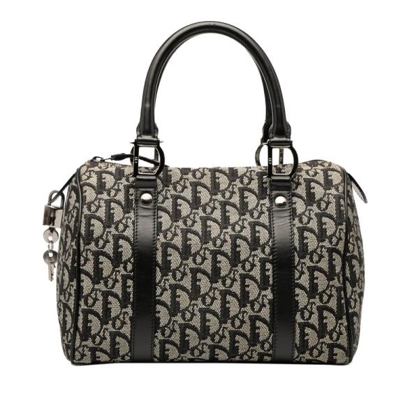 Christian Dior　トロッターロゴ　ハンドバッグ　ミニボストン ディオール トロッター ハンドバッグ ミニボストンバッグ ブラック