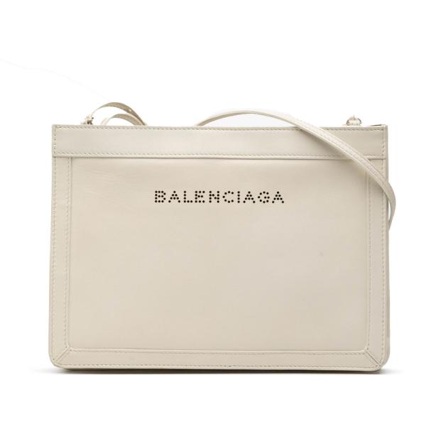 BALENCIAGA（バレンシアガ） ロゴ ネイビーポシェット 斜め掛け