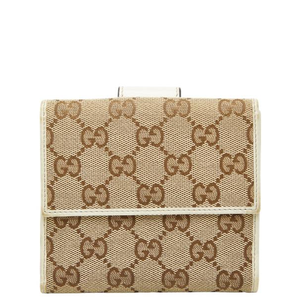 GUCCI 二つ折り財布 GGキャンバス GUCCI（グッチ） GGキャンバス 二つ折り財布 212090 ベージュ