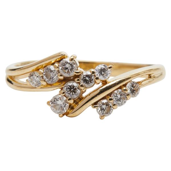 (B102002) K18 YG リング 18金 ダイヤモンド 10号 11号 K18YG イエローゴールド ダイヤ0.30ct リング 指輪 レディース 11号