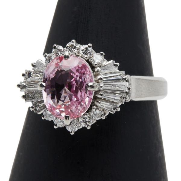 ピンクサファイア ダイヤモンドプラチナPT900 リングサイズ要確認 ピンクサファイア ダイヤモンドプラチナPT900 リングサイズ要確認