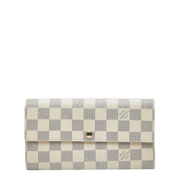 ルイヴィトン 長財布 ポルトフォイユ サラ ダミエアズール ホワイトN61735 LOUIS VUITTON（ルイ・ヴィトン） ルイ ヴィトン ダミエ アズール