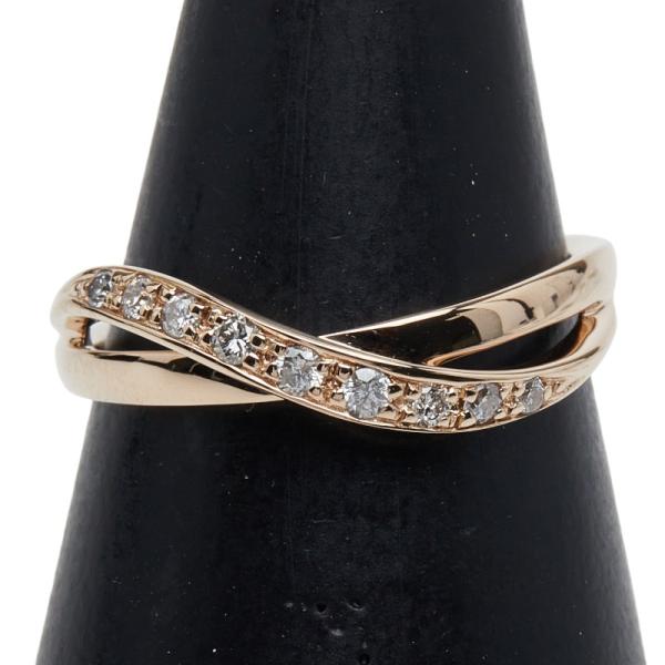 ヨンドシー K18PG ピンクゴールド ダイヤ0.12ct リング 指輪