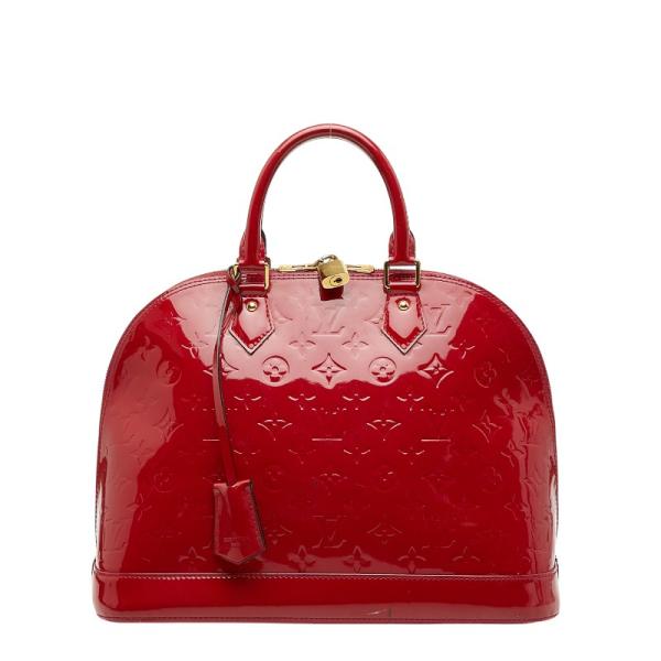 ルイ ヴィトン モノグラム ヴェルニ アルマBB ハンドバッグ ショルダーバッグ 2WAY M91606 ポムダムール レッド LOUIS VUITTON 【中古】 LOUIS VUITTON（ルイ・ヴィトン） ルイ ヴィトン モノグラム ヴェルニ