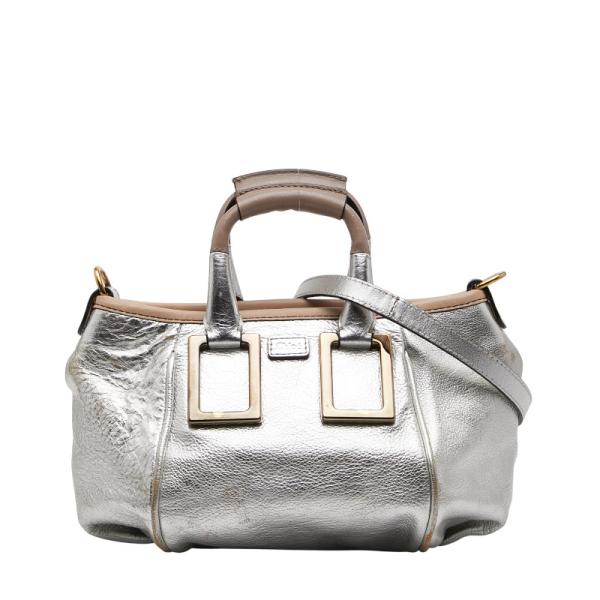 Chloe エテル レザー ハンドバッグ Chloe（クロエ） エテル ハンドバッグ ショルダーバッグ 2WAY シルバー