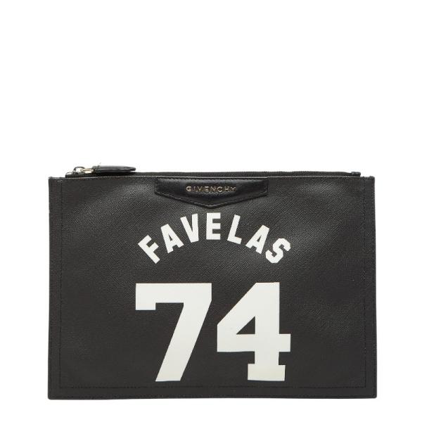ジバンシー FAVELAS 74 クラッチバッグ ブラック ホワイト レザー