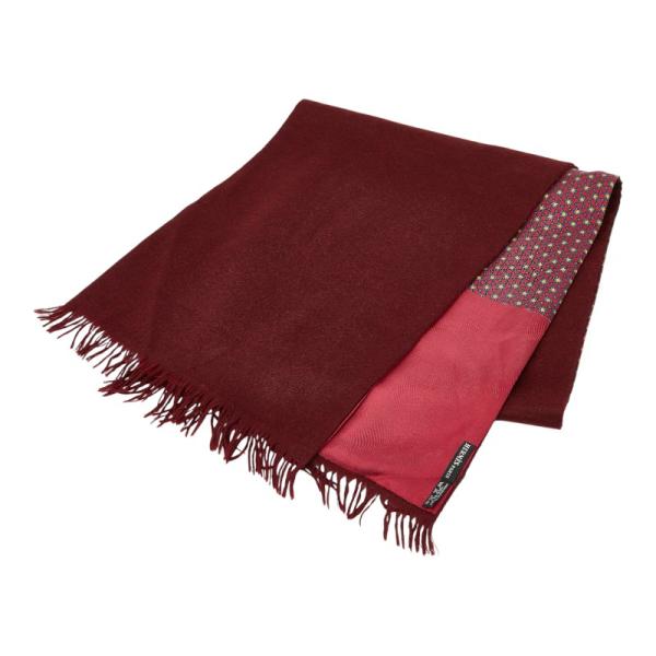 HERMES（エルメス） ダブルフェイス マフラー ボルドー ワインレッド