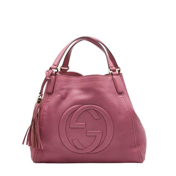 GUCCI ピンク　ソーホー　ハンドバッグ GUCCI（グッチ） ソーホー インターロッキングG ショルダーバッグ