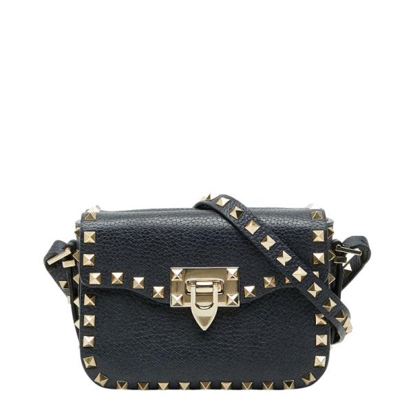 VALENTINO（ヴァレンティノ） スタッズ ショルダーバッグ ネイビー