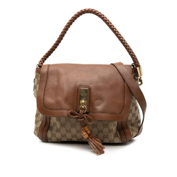 グッチ GGキャンバス バンブー ベラ ハンドバッグ ショルダーバッグ 2WAY 282301 キャンバス レディース GUCCI 【1-0249672】 GUCCI（グッチ） GGキャンバス バンブー ベラ ハンドバッグ ショルダー
