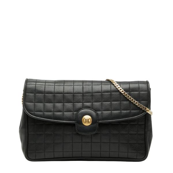 CELINE（セリーヌ） チェーンショルダーバッグ ブラック レザー