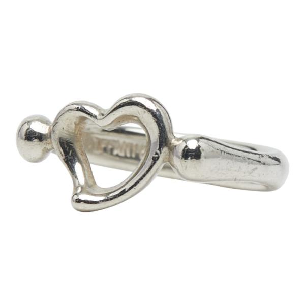 美品　ティファニー　オープンハート２P ダイヤ　SV925 リング　7号 TIFFANY&Co.（ティファニー） オープンハート リング 指輪 SV925