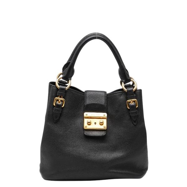 【美品】miumiu ミュウミュウ　マドラス ハンドバッグ2way 黒 miu miu（ミュウミュウ） マドラス ハンドバッグ ブラック レザー