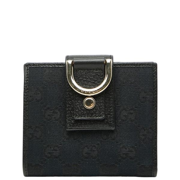 GUCCI（グッチ） GGキャンバス アビー 二つ折り財布 1414211 ブラック